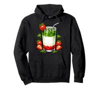 Strawberry Matcha Latte Kawaii Graphic Tea Lover Drink Sudadera con Capucha