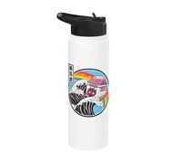 Strawberry Milk Karton Great Wave Kawaii Retro Rainbow Anime Stainless Steel Insulated Water Bottle