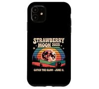 Strawberry Moon 2025 Atrapa el resplandor Retro Escena de junio Carcasa para iPhone 11