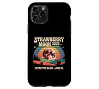 Strawberry Moon 2025 Atrapa el resplandor Retro Escena de junio Carcasa para iPhone 11 Pro
