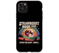 Strawberry Moon 2025 Atrapa el resplandor Retro Escena de junio Carcasa para iPhone 11 Pro Max