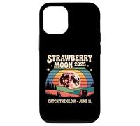 Strawberry Moon 2025 Atrapa el resplandor Retro Escena de junio Carcasa para iPhone 12/12 Pro