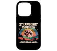 Strawberry Moon 2025 Atrapa el resplandor Retro Escena de junio Carcasa para iPhone 14 Pro