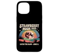 Strawberry Moon 2025 Atrapa el resplandor Retro Escena de junio Carcasa para iPhone 15