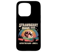 Strawberry Moon 2025 Atrapa el resplandor Retro Escena de junio Carcasa para iPhone 15 Pro