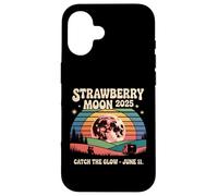 Strawberry Moon 2025 Atrapa el resplandor Retro Escena de junio Carcasa para iPhone 16