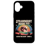 Strawberry Moon 2025 Atrapa el resplandor Retro Escena de junio Carcasa para iPhone 16 Plus