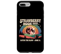 Strawberry Moon 2025 Atrapa el resplandor Retro Escena de junio Carcasa para iPhone 7 Plus/8 Plus