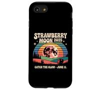 Strawberry Moon 2025 Atrapa el resplandor Retro Escena de junio Carcasa para iPhone SE (2020) / 7 / 8