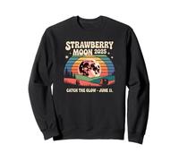 Strawberry Moon 2025 Atrapa el resplandor Retro Escena de junio Sudadera