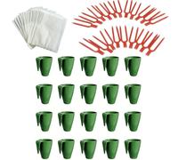 Strawberry Propagation Cups,Strawberry Root Propagation Kit with Bags & Planting Forks,Space-Saving Hanging Design,for Gardening Backyard Windowsill and Runner Rooting Transplanting Pots (L)