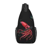 Strawberry Squid Rose Gold Pattern Backgrounds Crossbody Bag, Sling Chest Cross Body Bag para Hombres y Mujeres, Utilizado para el Ocio y los Viajes