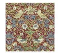 Strawberry Thief William Morris (V&A) - Servilletas de papel para mesa (33 cm, cuadradas, 3 capas), color rojo