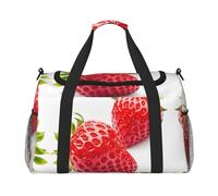 Strawberry Weekender Overnight Carry On Bag para mujeres y hombres, perfecta para viajeros frecuentes, Black, Talla única