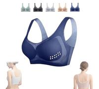 Strawmeans Bras, Women Breathable Cool Lift Up Air Bra, Seamless Ice Silk Ultra Thin Bras, No More Sagging Breasts (Blue,XXL)