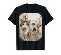 Stray Cat Gang Crew Funny Cat Lover Vintage Retro Camiseta