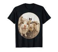 Stray Cat Gang Crew Funny Cat Lover Vintage Retro Camiseta