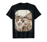 Stray Cat Gang Crew Funny Cat Lover Vintage Retro Camiseta