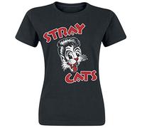 Stray Cats Cat Logo Camiseta Negro L