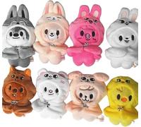 Stray-K Llavero de peluche "STAY" Skzo0 Llavero de dibujos animados 2 en 1 desmontable capa SKZ dibujos animados mochila teléfono colgante para Stay Kpop Fans, Paquete de 8, Talla única