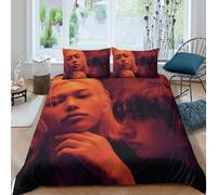 Stray Kids 3D Impreso Juego De Fundas Nórdicas,Stray Kids Juego De Ropa De Cama, Hipoalergénico Funda Edredón De Microfibra con Cierre De Cremallera Double(200x200cm)