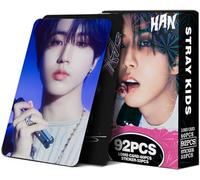 Stray Kids - 92 Tarjetas Fotográficas de Álbum, Kpop Han, Lomo, Mercancía, 60 Tarjetas Kpop y 32 Calcomanías (Han)