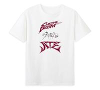 Stray Kids Ate Chk Chk Boom - Camiseta de manga corta de algodón para mujer y hombre, blanco, M