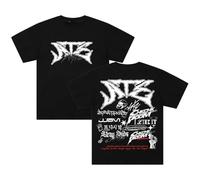 Stray Kids Ate Tracklist Camiseta Dominate World Tour 2024 de manga corta de algodón para mujeres y hombres, Negro, XXS