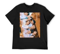 Stray Kids - Camiseta de algodón con estampado novedoso, diseño único, manga corta, para iniciar conversaciones, Negro, L