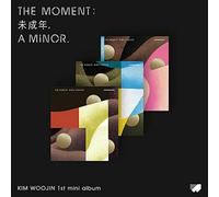STRAY KIDS KIM WOO JIN [ THE MOMENT : 未成年, A MINOR ] 1st Mini Album [ A / B / C ] RANDOM VER. 1 CD+1 FOLDED POSTER+80p Photo Book+1 Photo Card +1 Post Card+1 Sticker+1 Folding Poster(On pack)