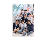 Stray Kids - Paño de pintura al óleo para decoración de pared, impermeable, baño, cocina, dormitorio, pósteres desmontables, sin residuos, fácil de limpiar, 20 x 30 cm, estilo sin marco