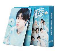 Stray Kids Photocards KPOP Stay Over The Rain - 55 tarjetas de fotos de Stray Kids 5th FanClub, álbum gigante, tarjeta de felicitación de Straykids Merch