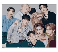 Stray Kids Pintura por números, pintura por números adultos, Kpop pintura por números, pintura por números, para adultos, con pincel de dibujo de pigmento acrílico, 40 x 50 cm (1)