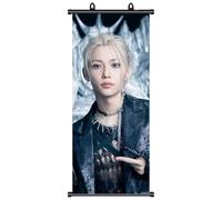 Stray Kids Póster de Stray Kids Felix, artículo para fans, StrayKids Felix Scroll Poster, decoración de cumpleaños, tela para decoración de pared, 70 x 30 cm