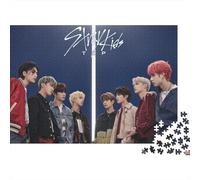 Stray Kids Puzzle De Madera 500 Piezas para Adultos - Rompecabezas Creativo DIY Star, Juego De Habilidad, Decoración De Pared 500pcs (52x38cm)
