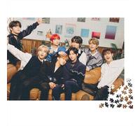 Stray Kids Puzzle De Madera 500 Piezas para Adultos - Rompecabezas Creativo DIY Star, Juego De Habilidad, Decoración De Pared 500pcs (52x38cm)