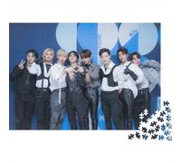 Stray Kids Puzzle De Madera 500 Piezas - Star Rompecabezas Creativo para Adultos, Juego De Lógica 3D, Decoración Moderna Y Regalo 500pcs (52x38cm)