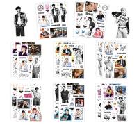 Stray Kids Sticker, 16 pcs Pegatinas de Stray Kids, Mini Fotos Pegatinas Lomo Set, Stray Kids New Album Sticker Pack, Regalo para Fans, para Portátil, Monopatín, Botellas de Agua