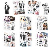 Stray Kids Sticker, 16 pcs Pegatinas de Stray Kids, Mini Fotos Pegatinas Lomo Set, StrayKids New Album Sticker Pack, Regalo para Fans, para Portátil, Monopatín, Botellas de Agua