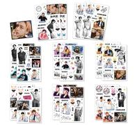 Stray Kids Sticker, 16 Piezas Pegatinas Stray Kids, SKZ Sticker, Pegatinas SKZ Merch, Photocards Pegatinass, para Portátil, Monopatín, Equipaje, Guitarra, Botella de Agua
