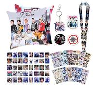 Stray Set Fans Artículos Para Stay, SKZ Merchandising, 1 Funda Almohada 45 X 45 Cm, 1 Llavero, 1 Teléfono Móvil Anillo , 1 Cordón, 2 Broches, 12 Pegatinas, 40 SKZ Fotográfica Tarjeta
