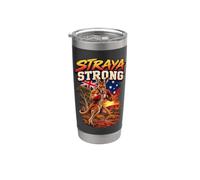 Straya Strong Kangaroo Vintage Australia Camisa australiana Vaso térmico de acero inoxidable de doble pared