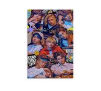 StrayKids Idol All Team Póster decorativo de lienzo para pared e impresión artística moderna de decoración de dormitorio familiar, 60 x 90 cm