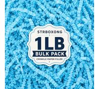 STRBOXONG 455 g Papel Triturado para Cajas de Regalo, Viruta de Papel Rizado para Relleno de Cestas, Papel de Seda Triturado para Embalaje Protector y Manualidades - Azul Claro