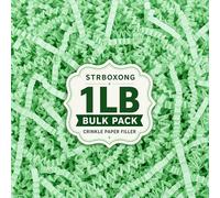 STRBOXONG 455 g Papel Triturado para Cajas de Regalo, Viruta de Papel Rizado para Relleno de Cestas, Papel de Seda Triturado para Embalaje Protector y Manualidades - Verde Claro
