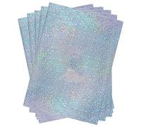 STRBOXONG Tarjetas holográficas tamaño A4 de estrellas pequeñas, 250 g/m², 297 mm x 210 mm, papel de aluminio metálico plateado para manualidades y álbumes de recortes, hojas brillantes con acabado de