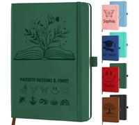 STREADVE Libreta Personalizada Cuaderno A5 Personalizado con Pauta Logo Libreta Tapa Dura Notebook Cuero Regalo Cumpleaños Hombre Mujer Adultos Niño Scolar Pentagrama