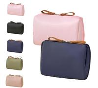 Strealinem Travel Makeup Pouch for Women, Large Capacity Cosmetic Bag, Compact Storage Pouch(Pi+bl)