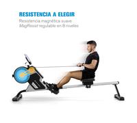 Stream M1 Máquina de remo magnético 105 cm Pantalla LCD 8 niveles Aluminio Capital Sports