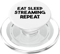 Streamer Funny: repetición de transmisión de Eat Sleep PopSockets PopGrip para MagSafe